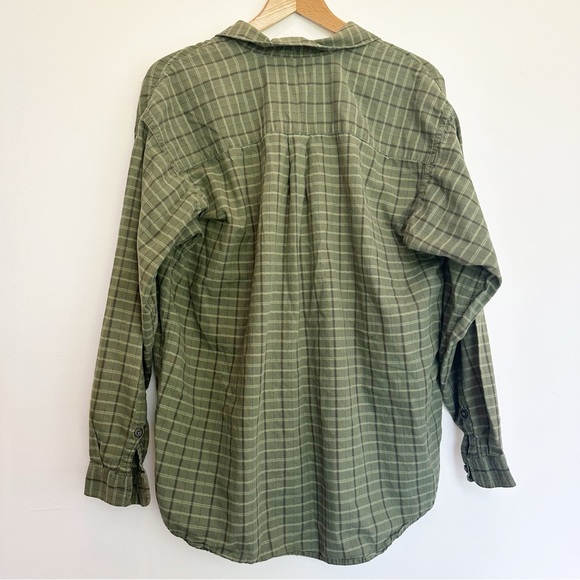 Patagonia Vintage Organic Cotton Green Plaid Button Down Long Sleeve Shirt XL - Picture 3 of 6